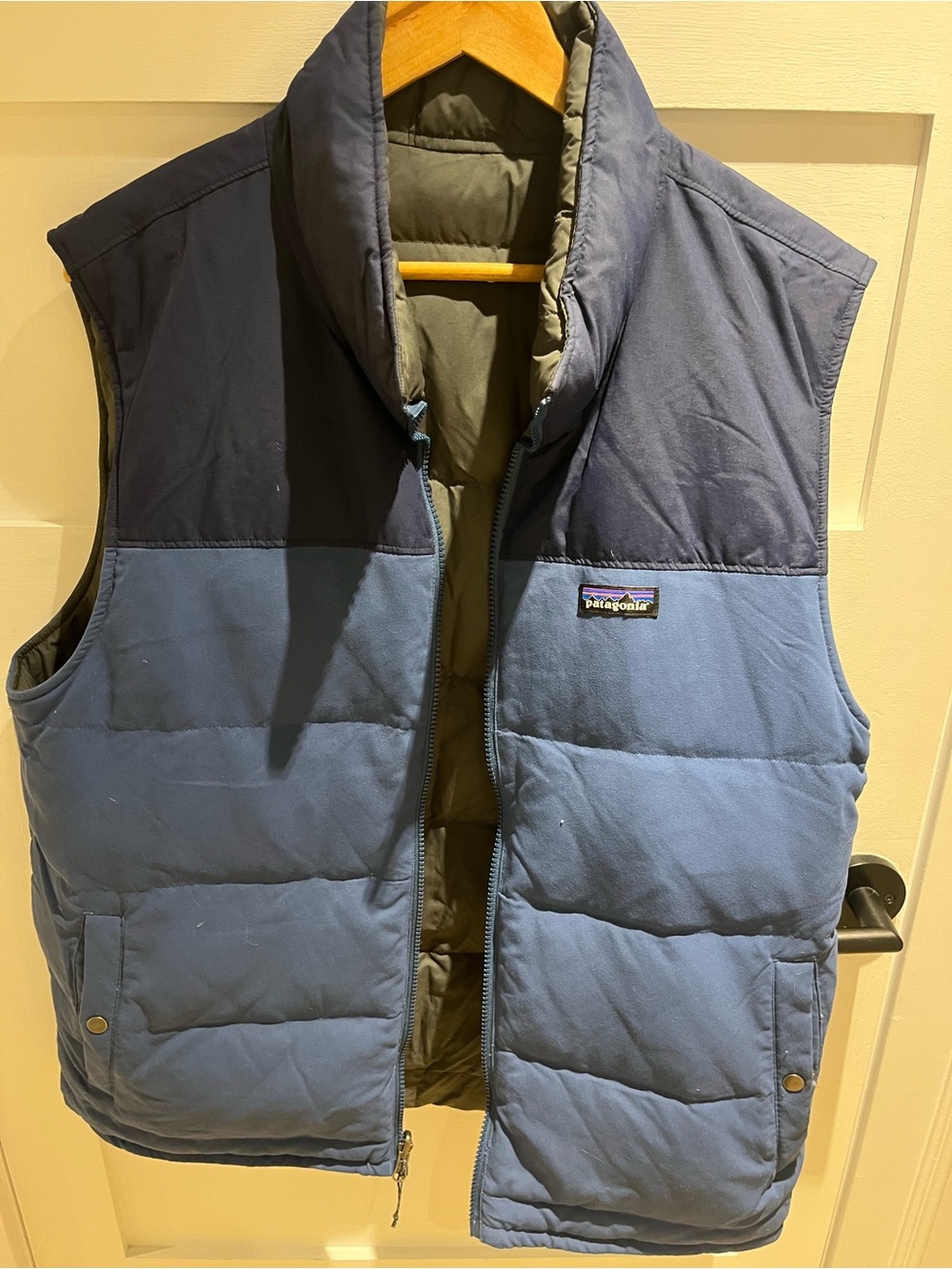 Patagonia Two-Tone Blue Quilted Insulated Vest